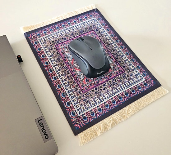 Muismat perzisch tapijt voor thuiskantoor