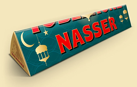 Nasser Toblerone chocola als Eid Mubarak cadeau sturen