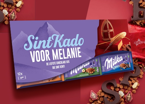 Milka Mega reel als cadeau idee voor Sinterklaas vrouw